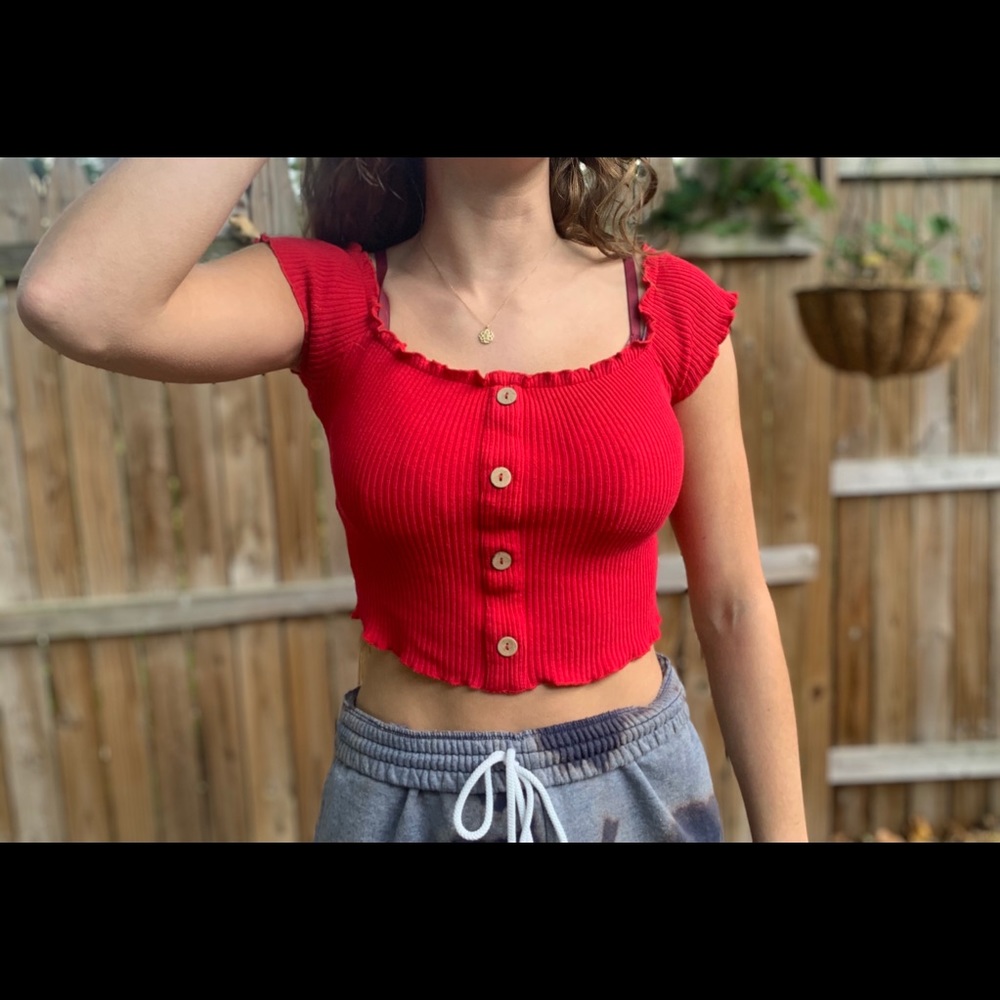 Red Crop Top